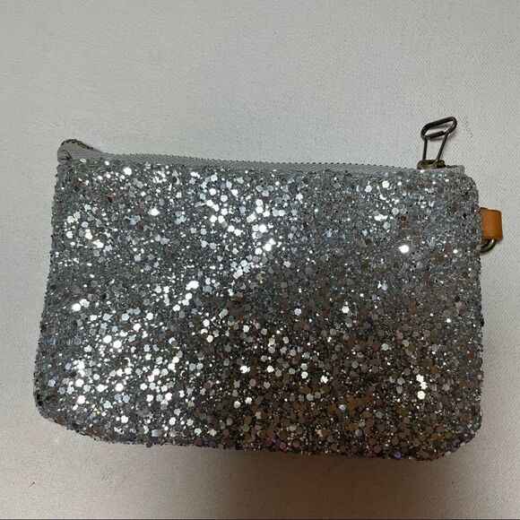 Crewcuts silver glitter pouch - Picture 3 of 6